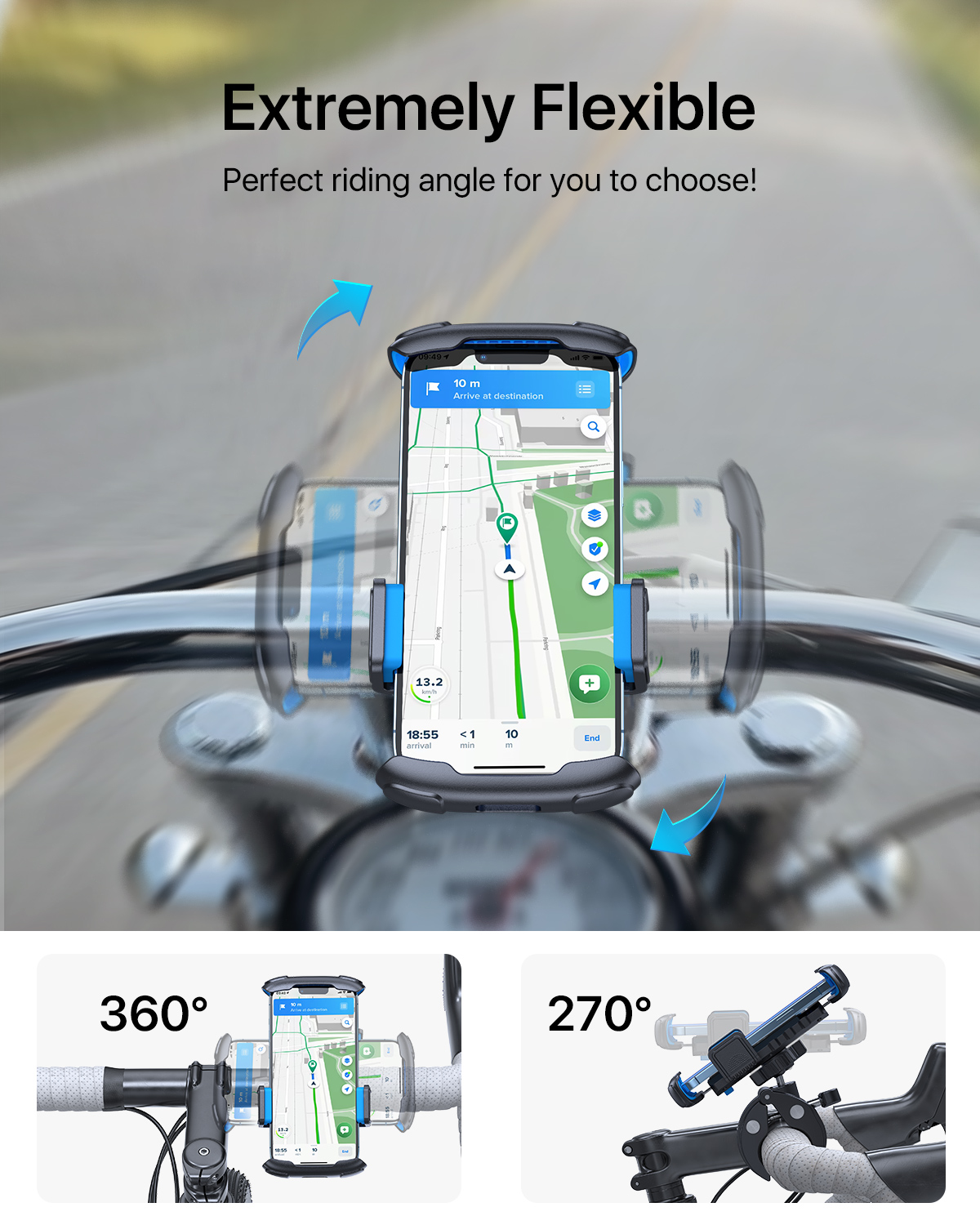 Andobil Ultimate Security Bike Mount - Free Your Hands, Enjoy Your Life