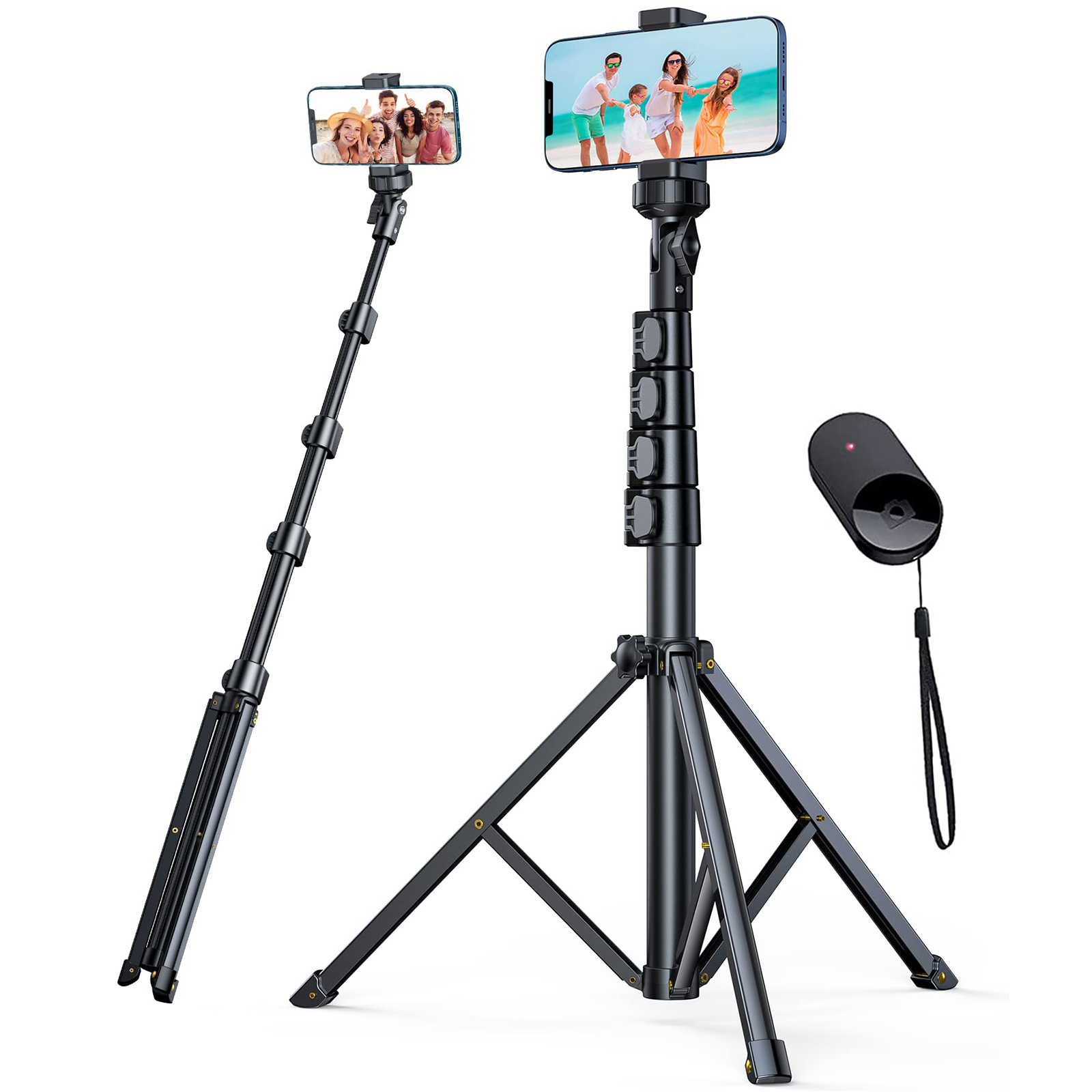 andobil 62'' Tripod for iPhone with Bluetooth Remote - Free Your
