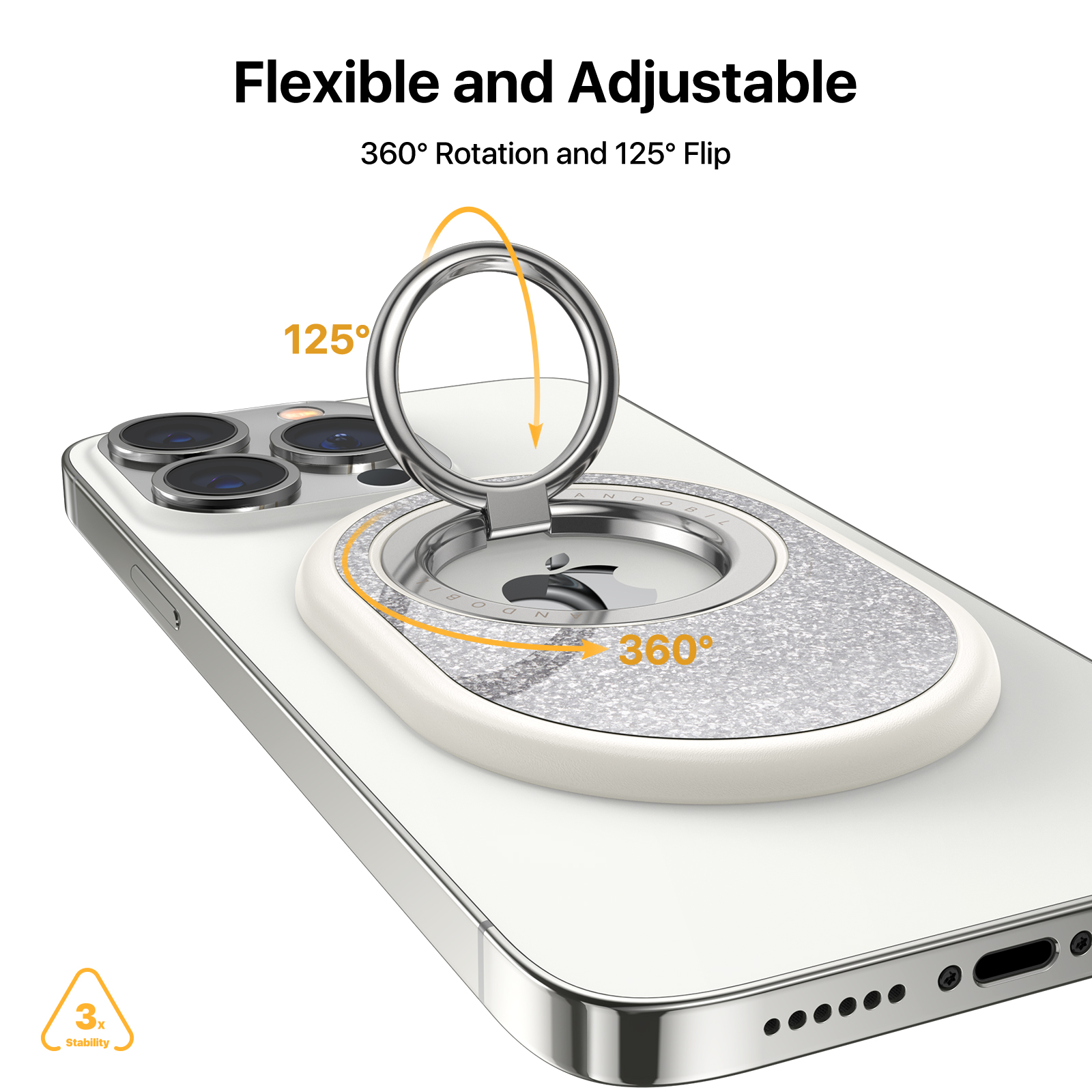 Rotating mobile finger ring (with mobile stand) - Power Plus store